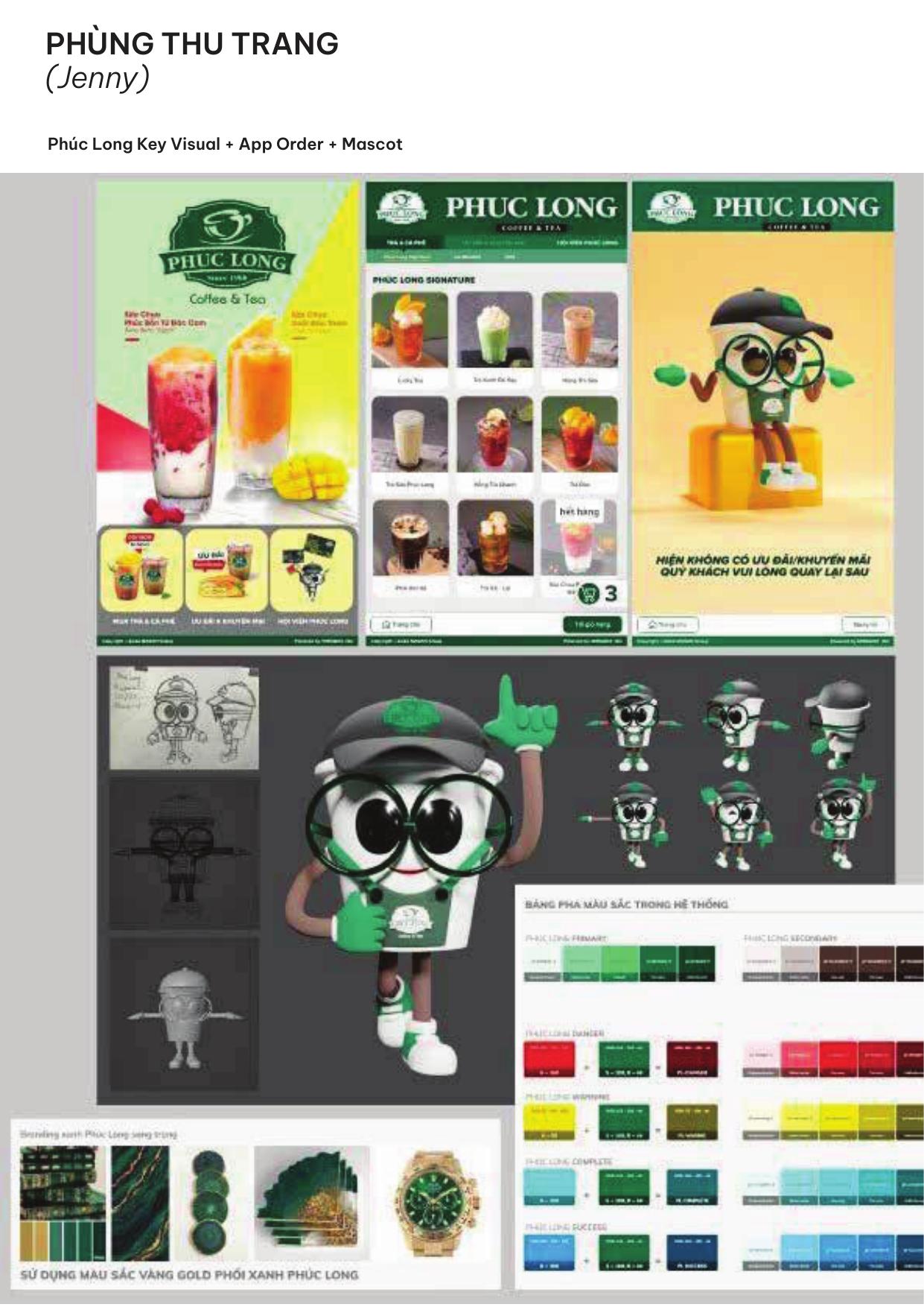 Phuc Long key visual app mascot